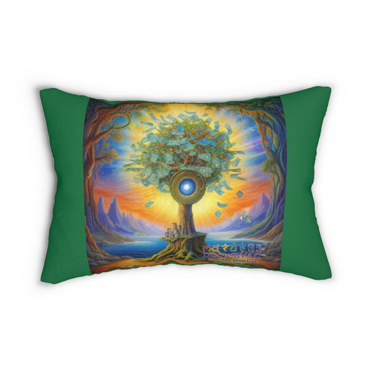 Money Tree Power Nap Manifesting Pillow-Green