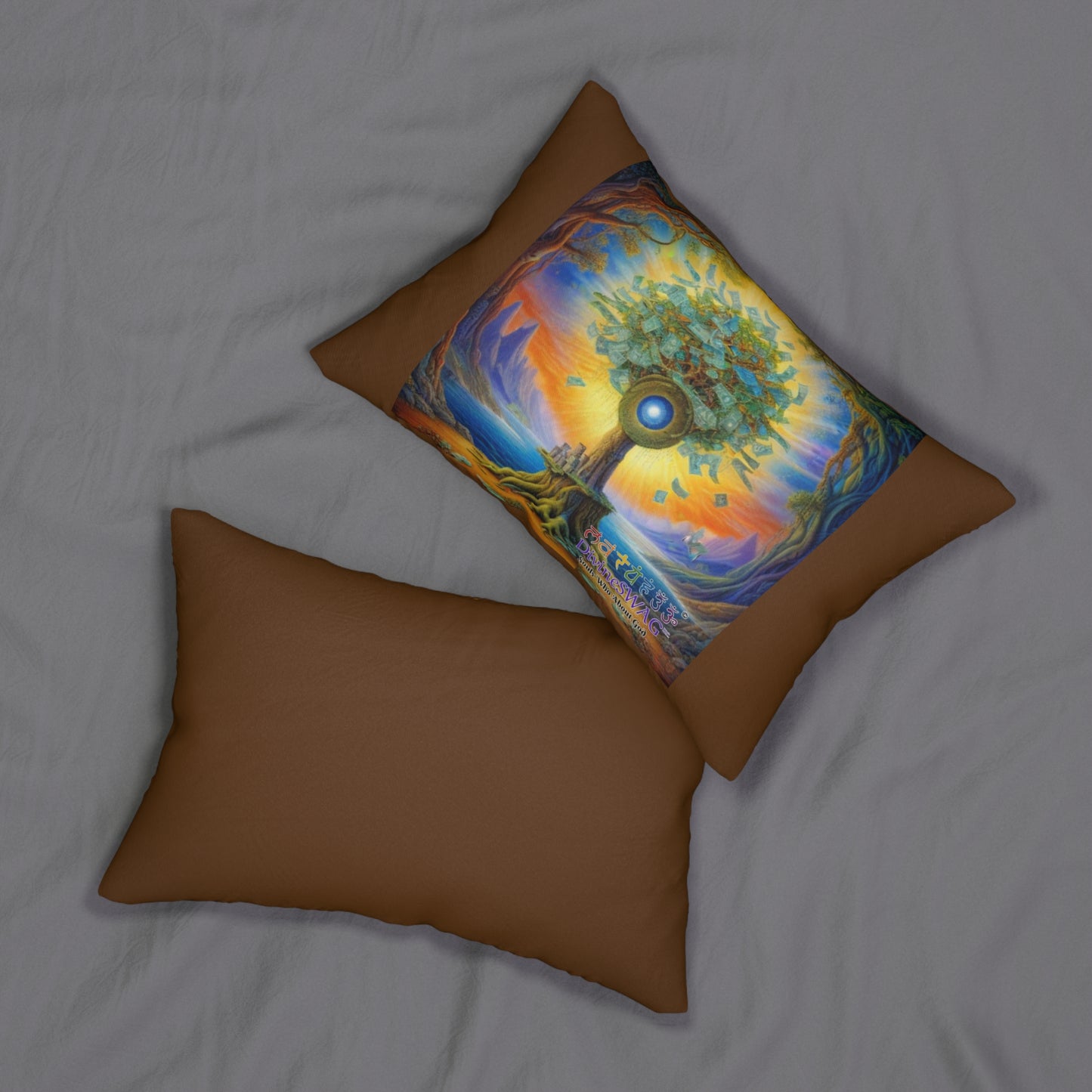 Money Tree Power Nap Manifesting Pillow-Brown