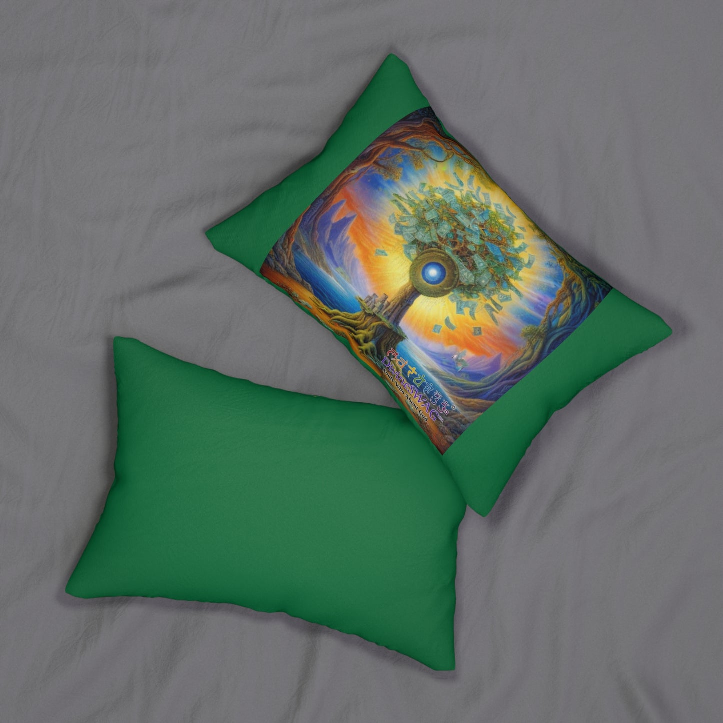 Money Tree Power Nap Manifesting Pillow-Green