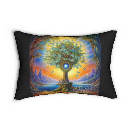 Money Tree Power Nap Manifesting Pillow-Black